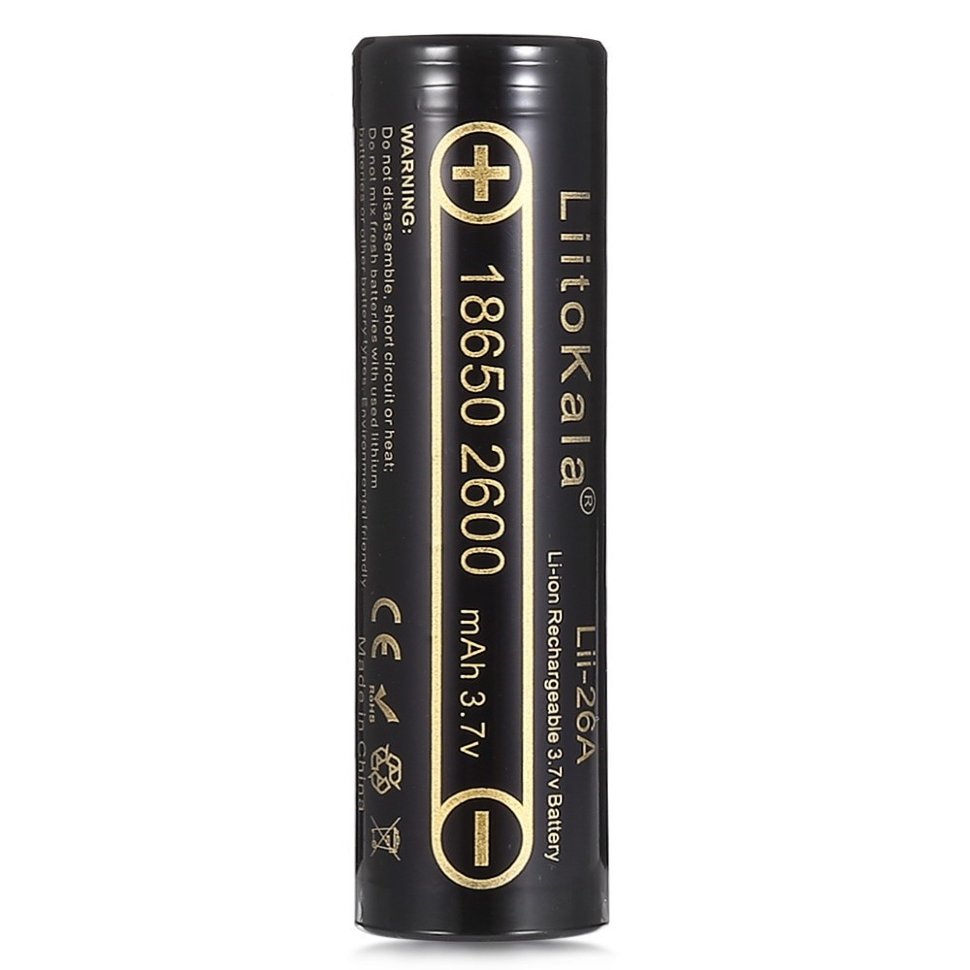 картинка Акумулятор 18650 LiitoKala Lii-26А (2600 mAh) от магазина Chako.ua