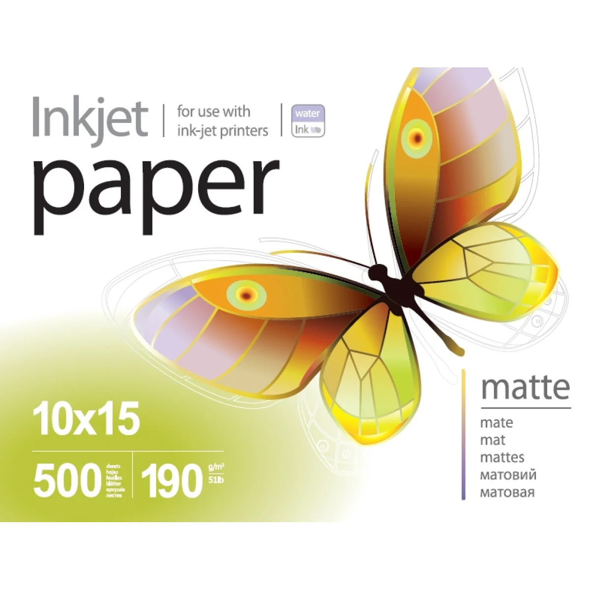 картинка фотопапір  PrintPro матовая 190г/м, 10x15 PM190-500 (PME1905004R) от магазина Chako.ua