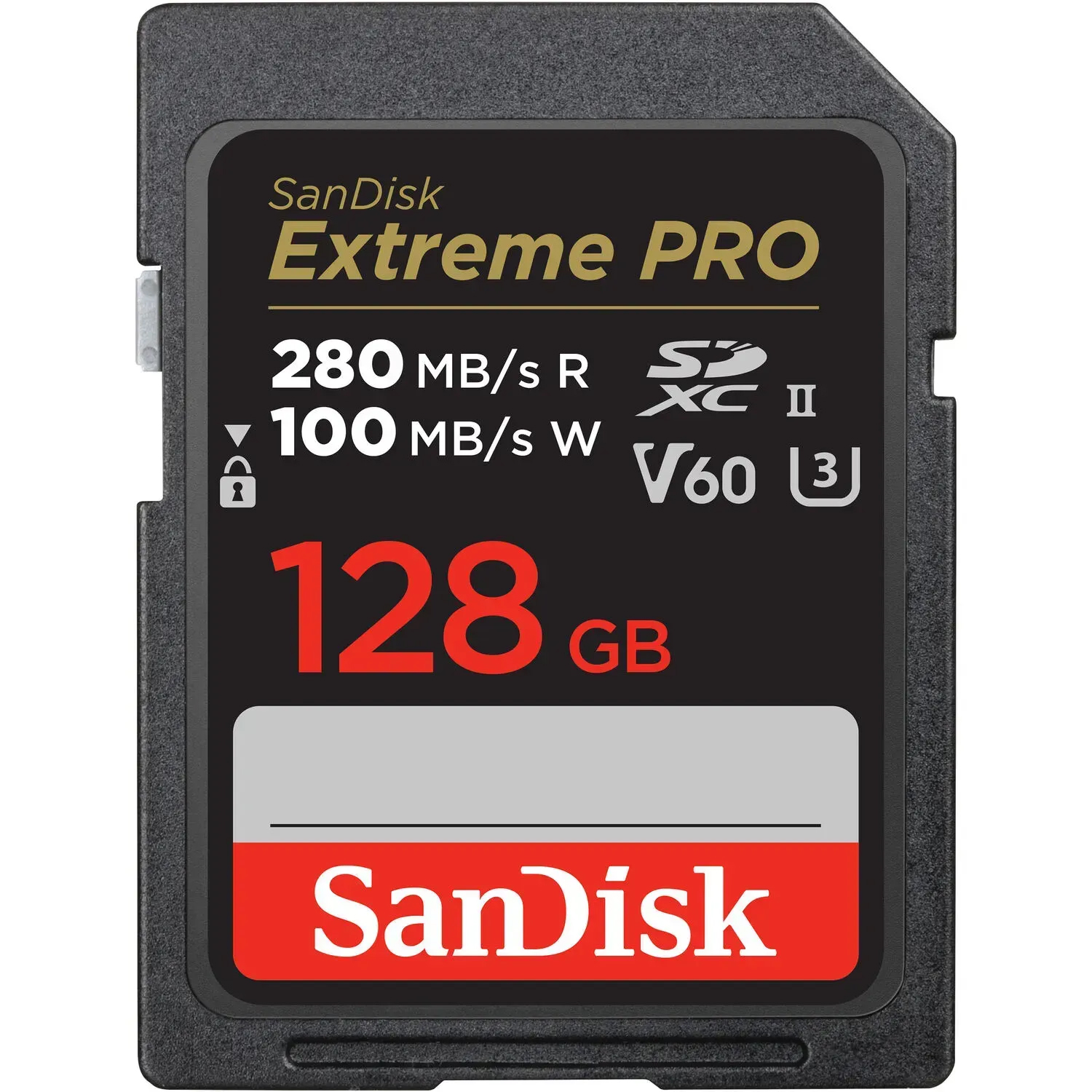 картинка SanDisk SD 128GB C10 UHS-II U3 R280/W100MB/s Extreme Pro V60 (SDSDXEP-128G-GN4IN) от магазина Chako.ua